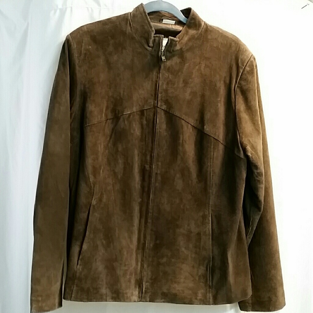 Brown suede jacket NWT